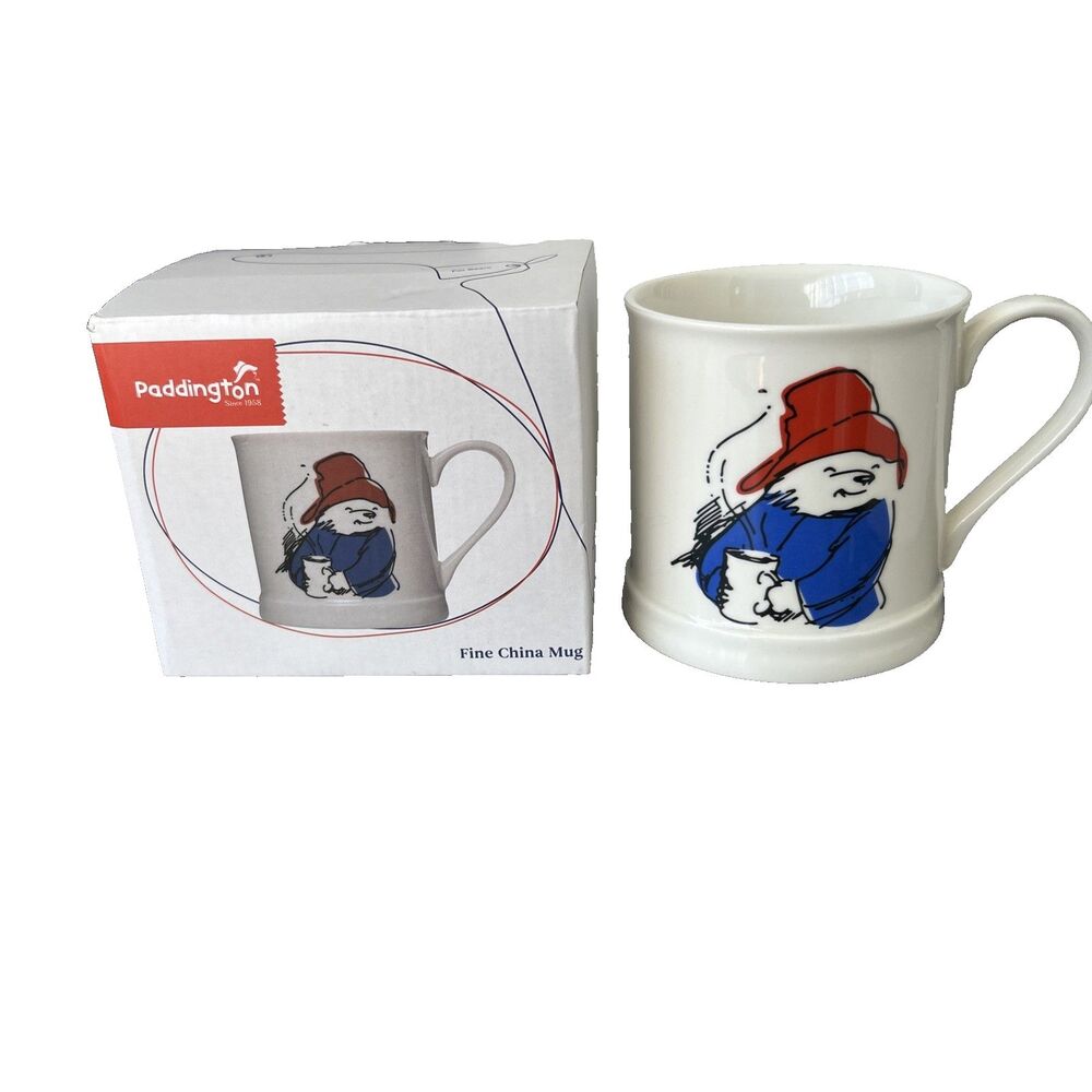 Paddington Bear Head Stuck Fine China Mug Coffee Cup New Gift Box Half Moon Bay